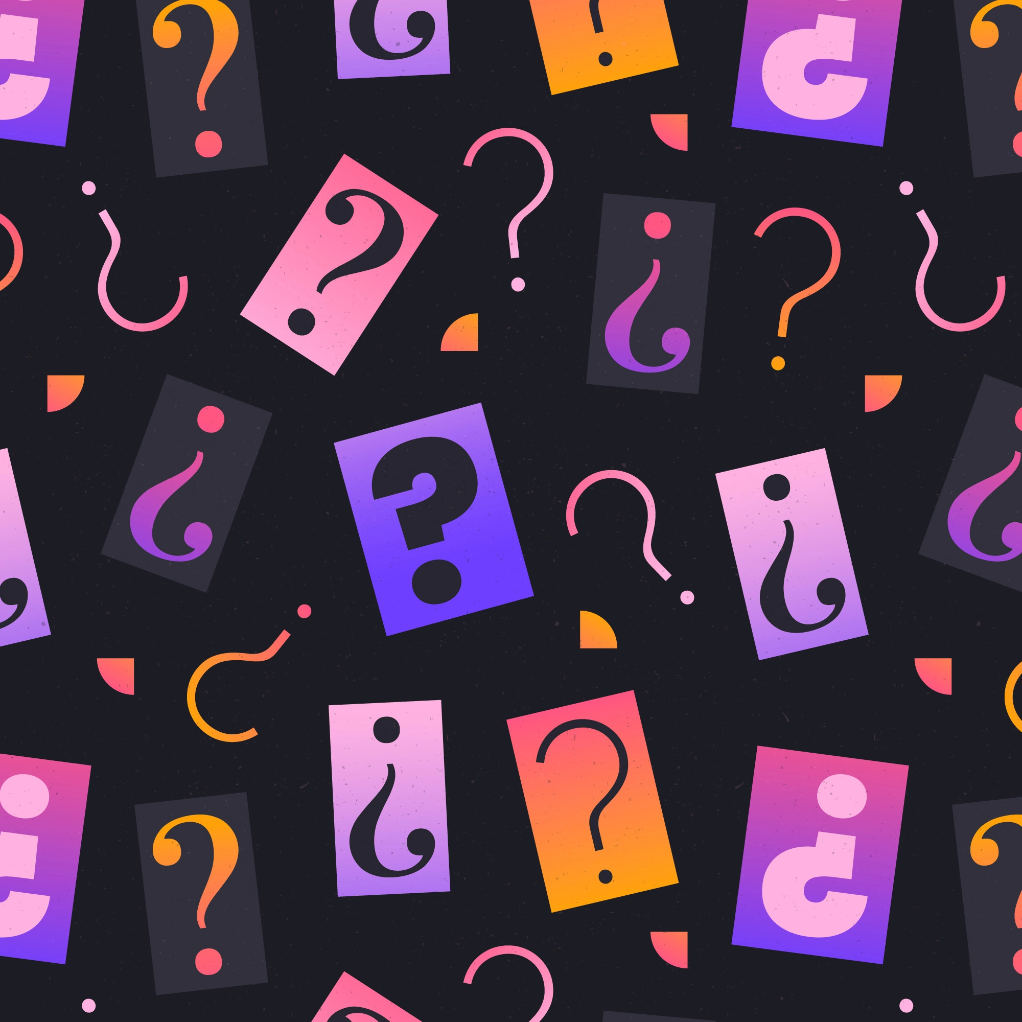 question marks pattern